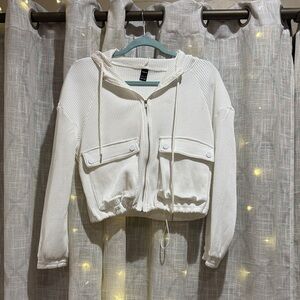 SHEIN White Hooded Jacket